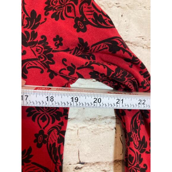 Soma Nightgown Womens Medium Red Jacquard Print Cotton Modal Stretch Pajamas - Picture 8 of 13